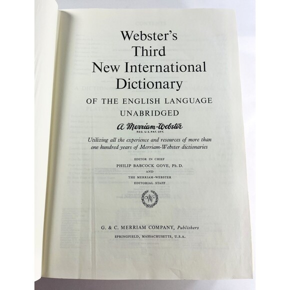 Webster's Third New International Dictionary Unabridged G&C Merriam 1971 - Picture 4 of 11